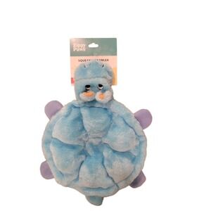 Zippy Paws Squeakie‎ Crawler Plush Dog Toy Turtle Blue